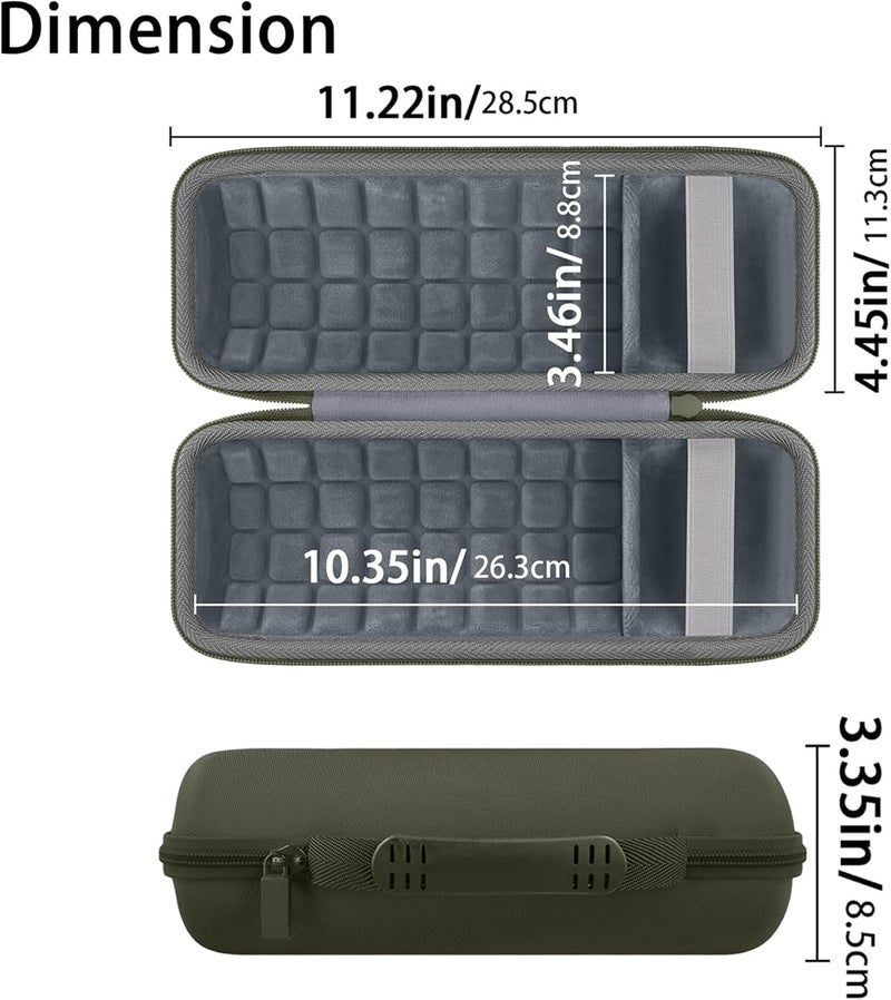 co2CREA Hard Travel Case Replacement for JBL Flip 7 Flip 6 FLIP 5 Waterproof Portable Bluetooth Speaker (Green Case) - Image 5