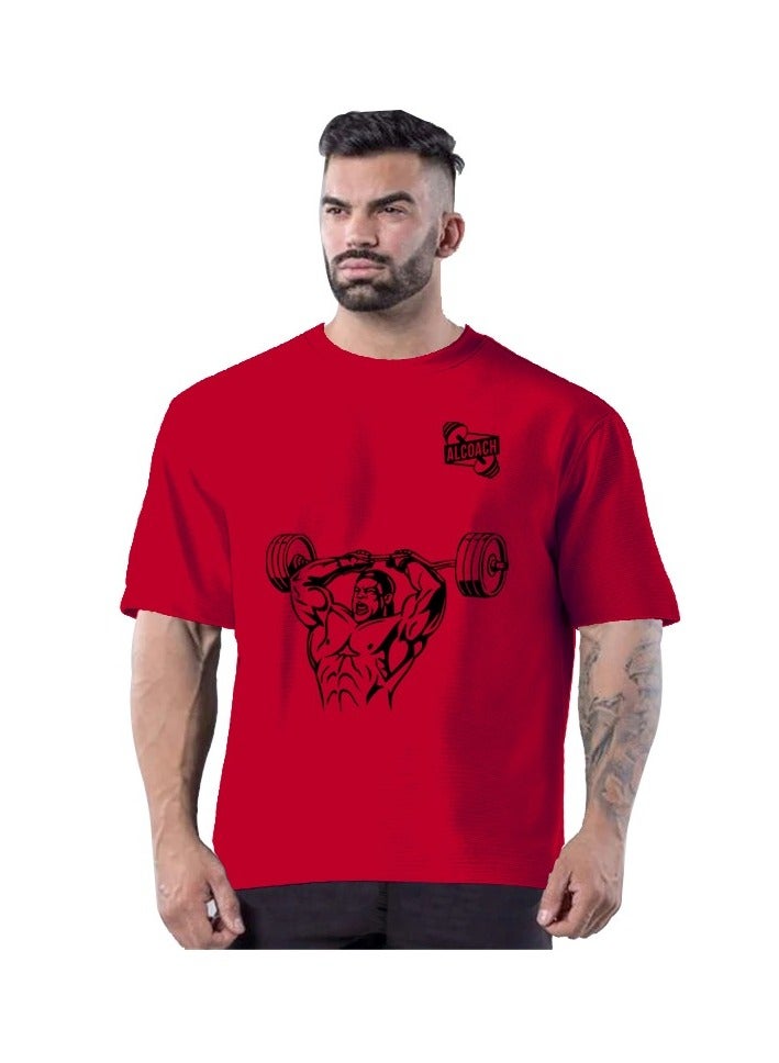 ALCOACH Bodybuilding - Men's Sports T-Shirt Made of Pure Cotton Designed for Comfort and Style Suitable for All Bodybuilding Weightlifting and Other Sports Activities - Image 2
