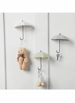 Y&D 12 pcs Creative Umbrella Shaped Key Hanger Self Adhesive Wall Hooks Cute Mount Holder Home Decorative Accessories Gadgets Storage  - Image 5