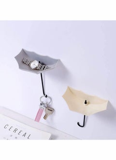 Y&D 12 pcs Creative Umbrella Shaped Key Hanger Self Adhesive Wall Hooks Cute Mount Holder Home Decorative Accessories Gadgets Storage  - Image 3