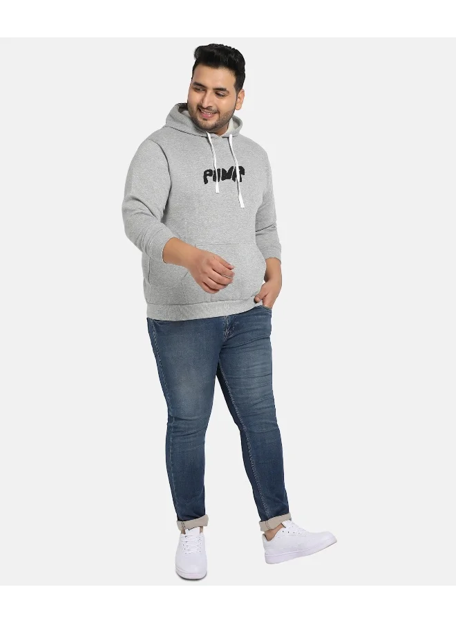Instafab Plus Instafab Plus Men's Grey Contrast Power Hoodie