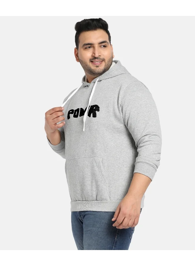 Instafab Plus Instafab Plus Men's Grey Contrast Power Hoodie