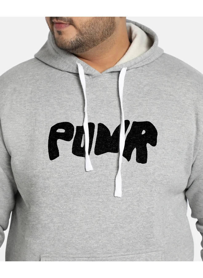 Instafab Plus Instafab Plus Men's Grey Contrast Power Hoodie
