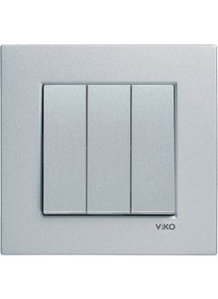 Viko Novella Silver Triple Key with Frame  - Image 1