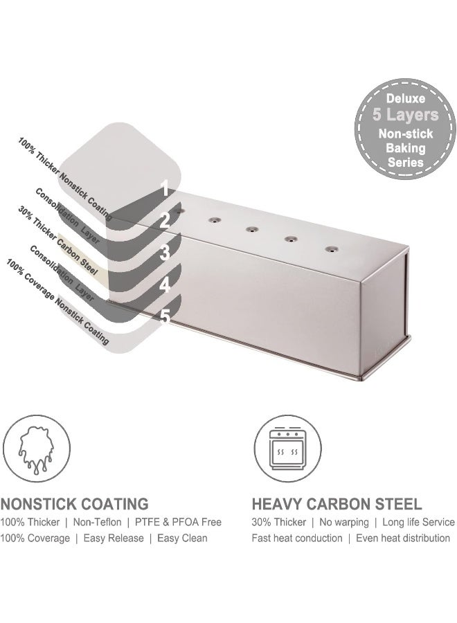 CHEFMADE CM6007 Non-Stick Loaf Pan with Cover, 1000g - Image 2