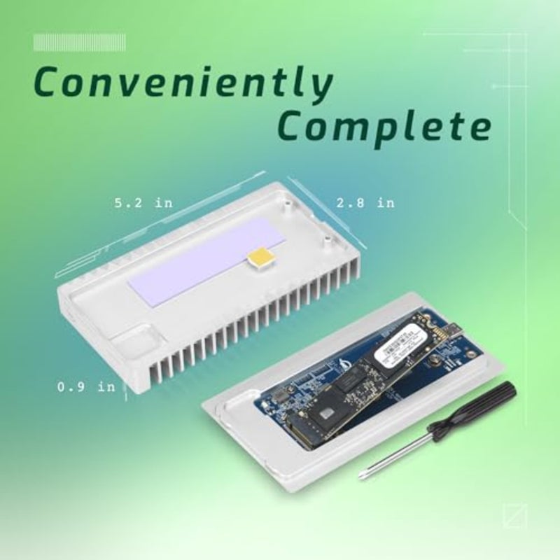 محرك أقراص SSD خارجي Express 1M2 محمول NVMe Thunderbolt USB-C SSD USB4 فائق السرعة مع حاوية حوض حرارة من الألومنيوم (الضميمة فقط) - Image 4
