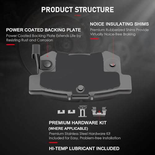 cciyu D958 D537 Front Rear Ceramic Brake Pads Kits 8pcs For 2013-2015 For Acura ILX,2003-2007 For Honda For Accord,2012-2015 For Honda Civic - Image 3