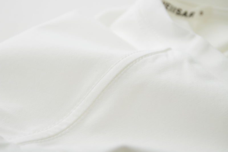 VEIISAR Premium V Neck T Shirts for Men - Modern Fitted Tees Vneck Undershirts V8 White M - Image 5
