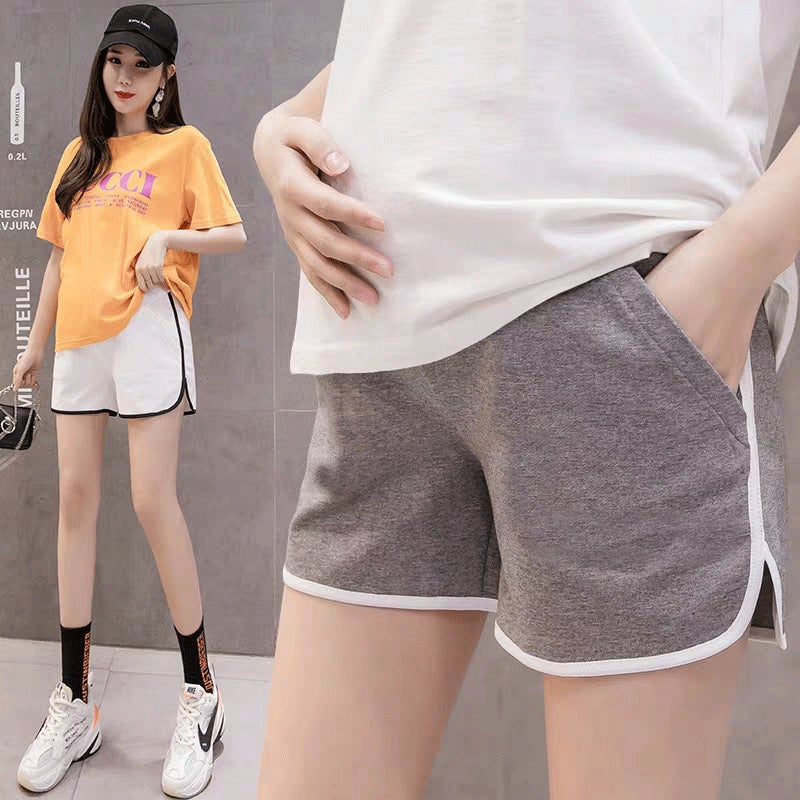 Pregnant women's shorts wear summer pregnant women's safety pants anti-lighting pregnant women's leggings pure cotton loose pregnant women's pants summer gray XXL - Image 2
