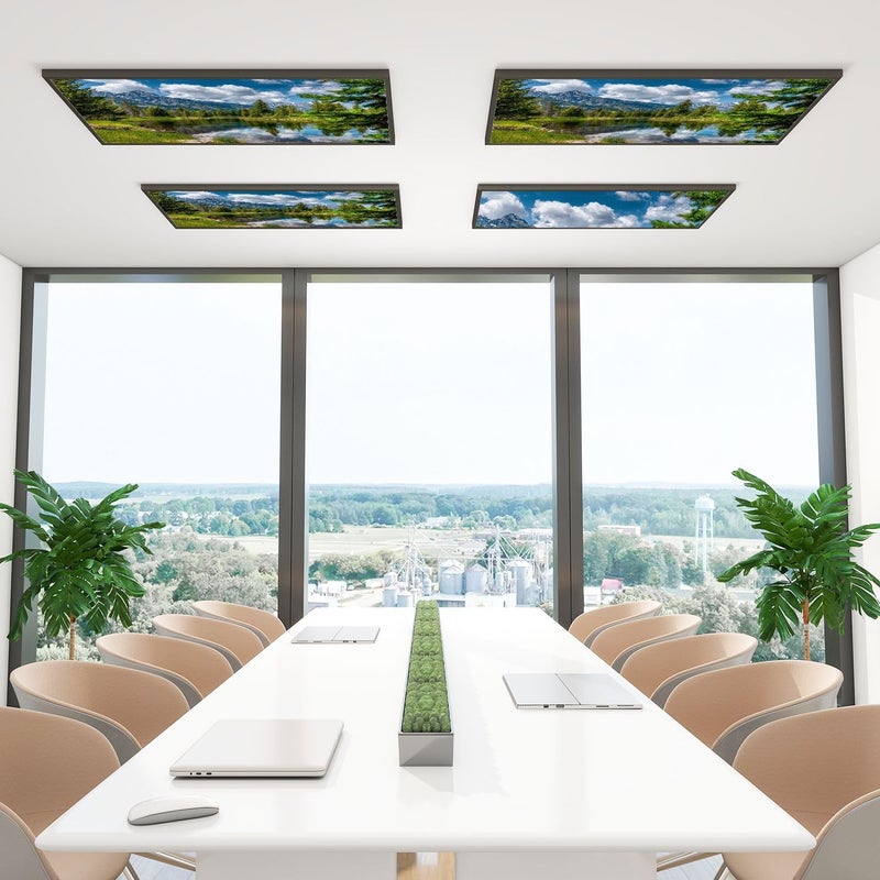 4 Pack Fluorescent Light Covers for Ceiling Lights Stunning Teton mountain lake trees scenic national park Decorative Magnetic Fluorescent Light Filters for Classroom Office Home 4x2 ft - Image 4