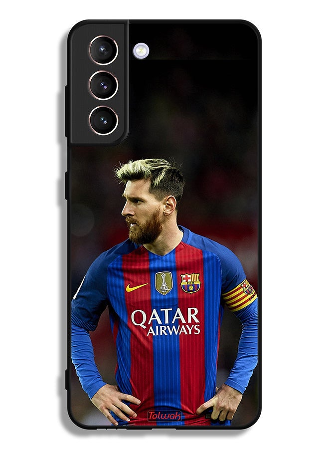 Tolwak Samsung Galaxy S21 Plus 5G Protective Case Cover Messi Barcelona - Image 3