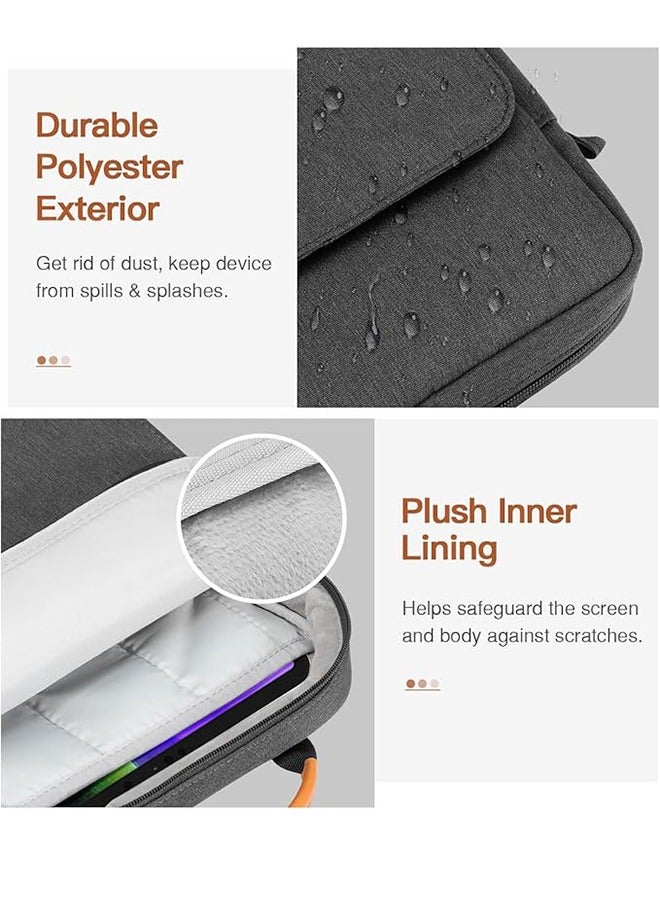 Suitable For 9.8-13.3 Inch Apple Laptop Computer Bag Protective Sleeve Liner Bag Tablet Portable Single Shoulder Diagonal Handle Portable Bag With Shoulder Strap, Laptop Computer Bag, Black Suitable For Various Tablets Huawei, Samsung, Xiaomi, Apple, Etc - Image 2