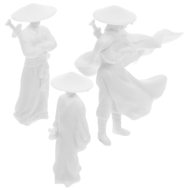 3Pcs Miniature Ancient Chinese Warrior Figurines For Zen Garden Desk Decor - Image 2
