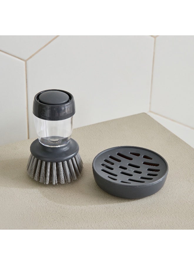 Home Box Alina Dish Brush with Dispenser - Gray - Image 2
