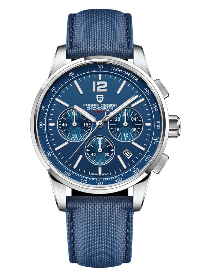 PAGANI DESIGN Watches for Men, Chronograph, VK63 Japanese Quartz Movement, Carbon Fiber Bracelet, Water Resistant to 100M, Sapphire Glass Sports Watch for Men - Image 1