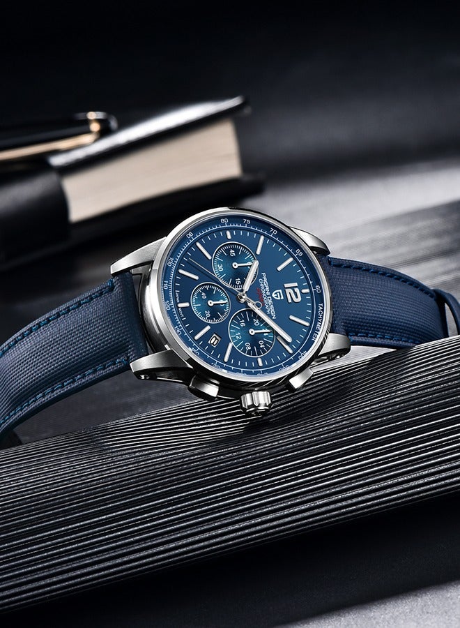 PAGANI DESIGN Watches for Men, Chronograph, VK63 Japanese Quartz Movement, Carbon Fiber Bracelet, Water Resistant to 100M, Sapphire Glass Sports Watch for Men - Image 4