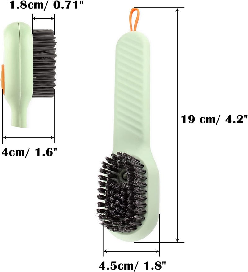 JICOOT 1Pcs Multifunctional Liquid Shoe Cleaning Brush with Soap Dispenser, Shoe Laundry Brush Scrub Brushes for Cleaning, Soft Bristle Cleaning Brushes for Household Use Bathroom Kitchen - Image 2