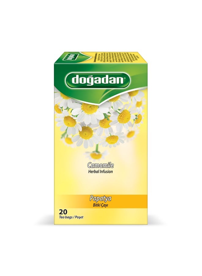 Dogadan Tea Camomile, Herbal Infusion 20 Tea bags. Manufactured in Turkey