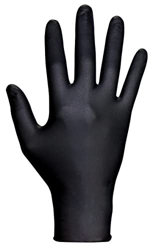 SAS Raven SAS66518 SAS Safety Powder Free Examination Black Nitrile Gloves - 7 Mil Large - Image 2