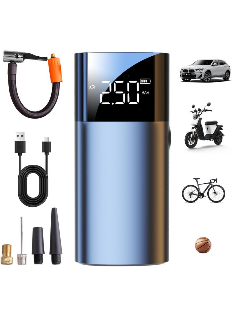 Generic Tire Inflator Portable Air Compressor, Tire Inflator with LCD Display, with 3600mAh Rechargeable Battery Air Pump Inflator for Car Tires, Motorcycle, Bike, Basketball, Other of inflatables  - Image 1