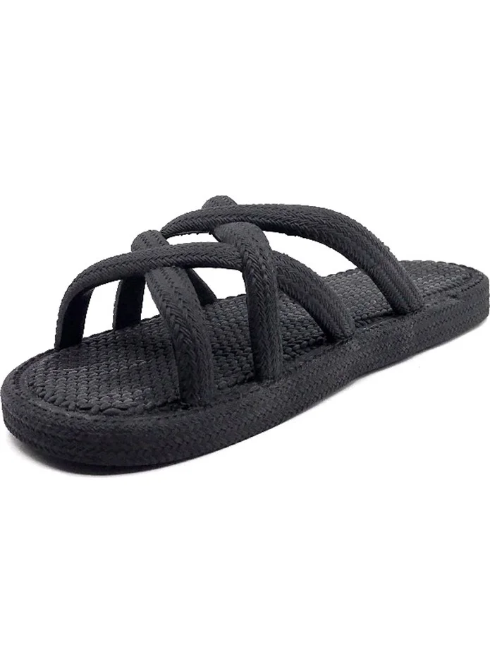 Gezer 12494 Black Women's Summer Beach Pool Sea Slippers