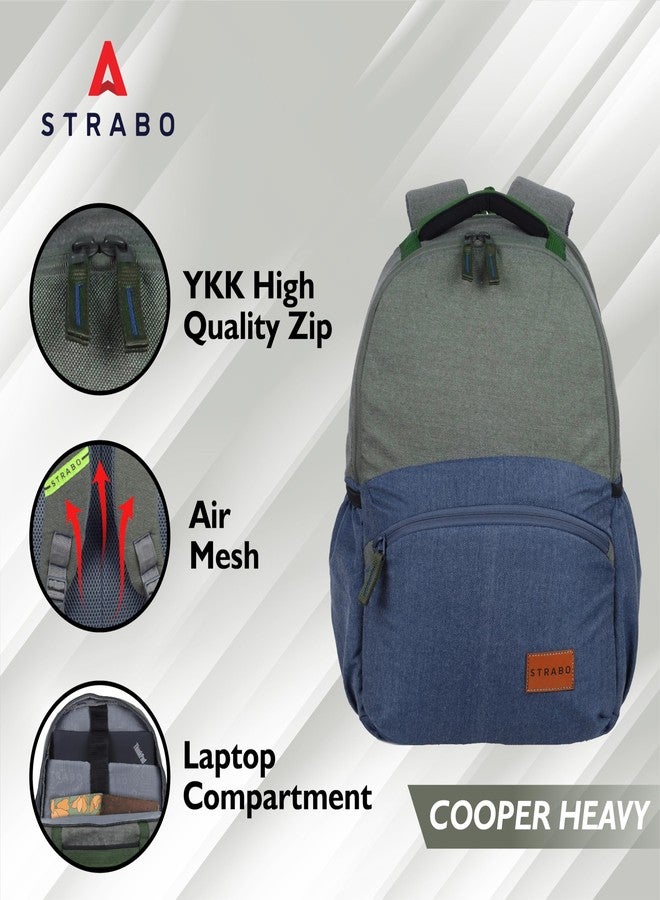Strabo Medium 30 L Laptop Backpack Cooper Men & Women Bag, For School, College And Office Bag With Laptop Sleeve (30L, Blue) - Image 3