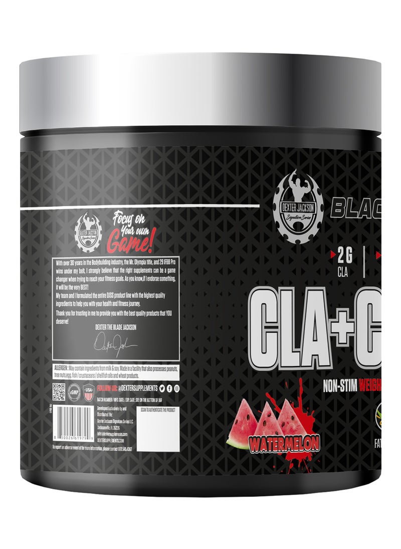 DEXTER JACKSON - Black Series CLA + Carnitine - Advanced Weight Management Formula for Fat Burning and Metabolism Support (Watermelon, 50 Servings, 300g) - Image 1
