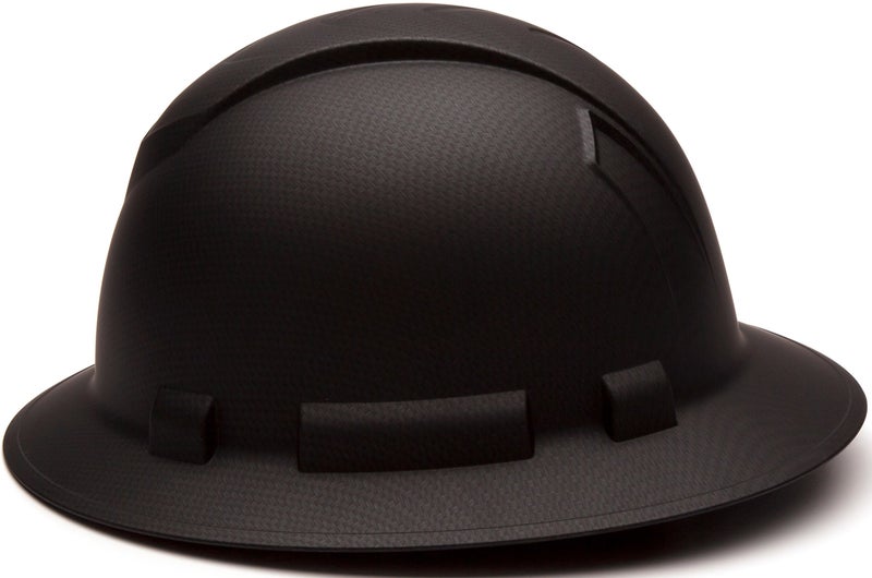 Ridgeline Pyramex Safety Ridgeline Full Brim Hard Hat, 4-Point Ratchet Suspension, Black Graphite Pattern (HP54117) - Image 3