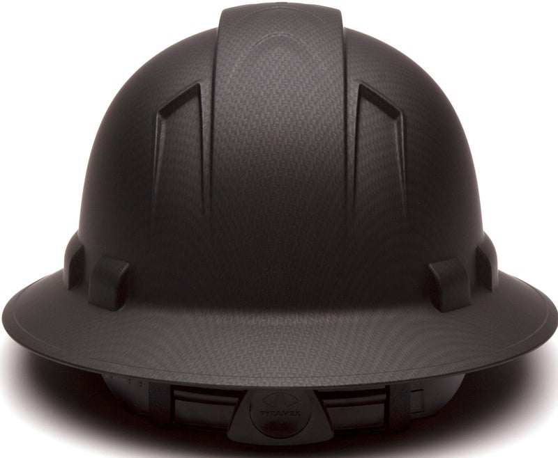 Ridgeline Pyramex Safety Ridgeline Full Brim Hard Hat, 4-Point Ratchet Suspension, Black Graphite Pattern (HP54117) - Image 4