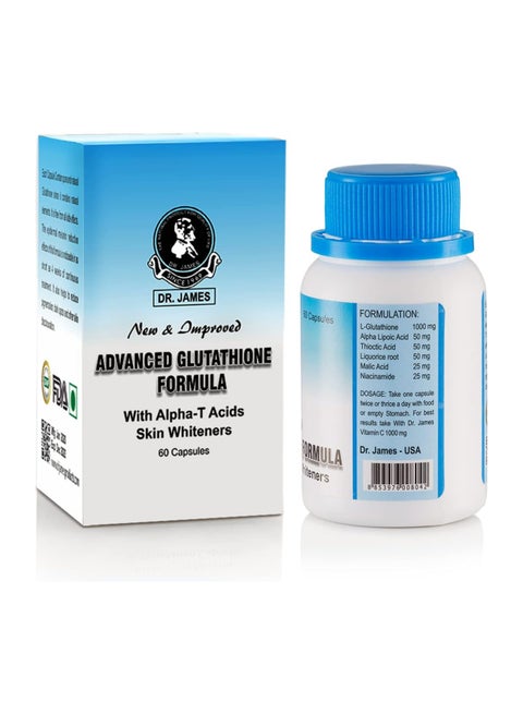 DR. JAMES Dr. James Advanced Glutathione Skin Whitening Formula, 1000mg |  Best Price Kuwait