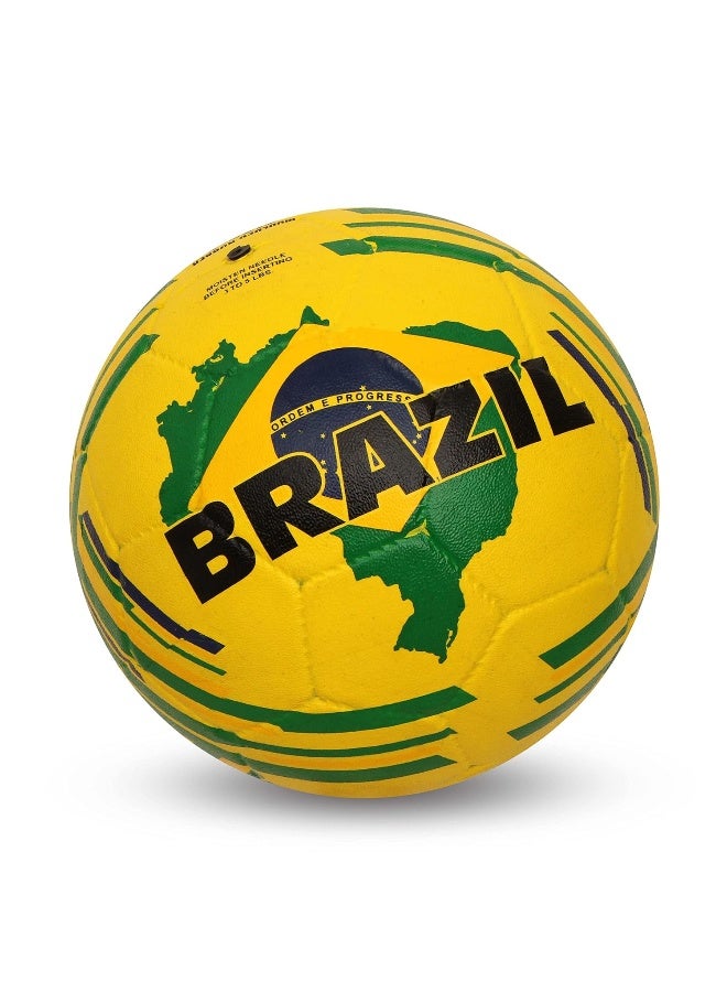 Nivia Country Colour Football (Brazil), Rubberized Moulded, Suitable for Hard Ground Without Grass, Wet & Grassy Ground & Artificial Turf, Training Ball, Soccer Ball, Size - 3 (Multicolour) - SEO Friendly Long Title - Image 3