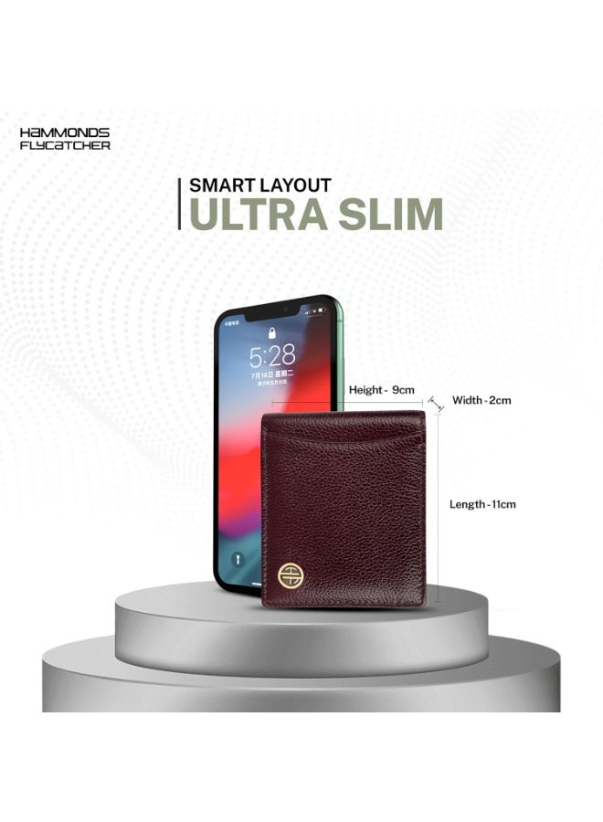  هاموندز فلاي كاتشر محفظة ثنائية الطي محمية بتقنية تحديد الهوية بموجات الراديو للرجال، مصنوعة من الجلد الأصلي، محفظة رجالية، محافظ جلدية للرجال، محفظة أنيقة بها 6 فتحات للبطاقات، 3 فتحات لبطاقة الهوية، جيب للعملات المعدنية، هدية للرجال - Image 5