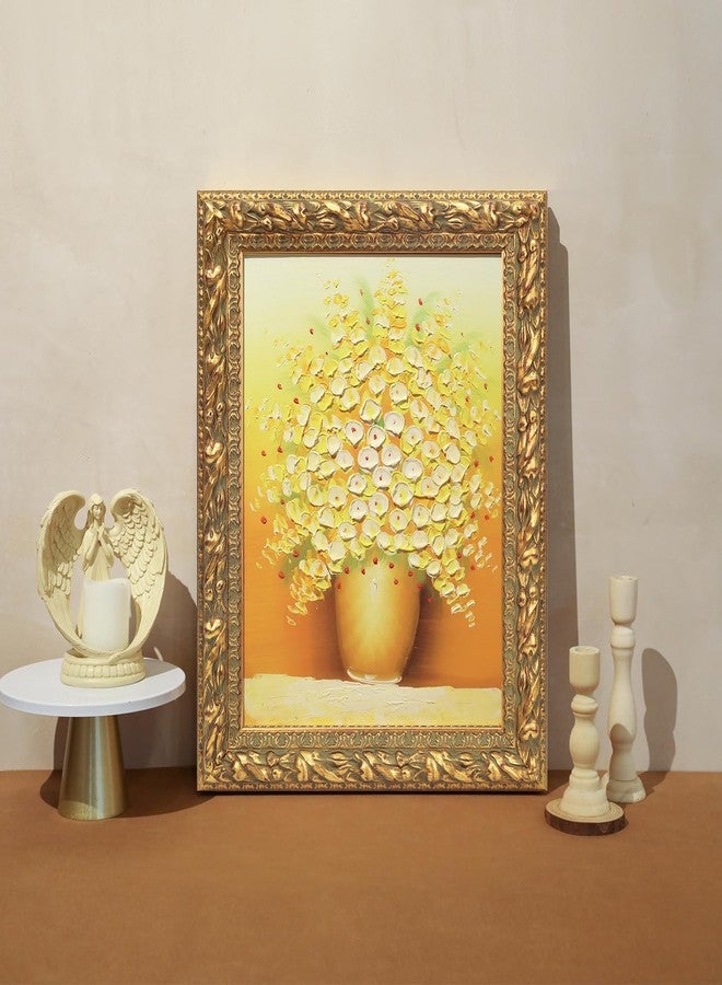 FOLKOR Wood Canvas Frame for 11x14 Oil Paintings Art Prints, Finished Antique Gold 11x14 Frame for Landscape Portrait, Ornate Art Frame for Office Living Room Wall Decor (Empty Frame, No Backboard) - Image 3
