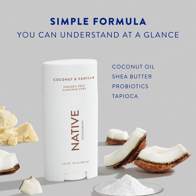 Native Deodorant Contains Naturally Derived Ingredients, 72 Hour Odor Control | Deodorant for Women and Men, Aluminum Free with Baking Soda, Coconut Oil and Shea Butter | Classic (3-pack) - Image 2