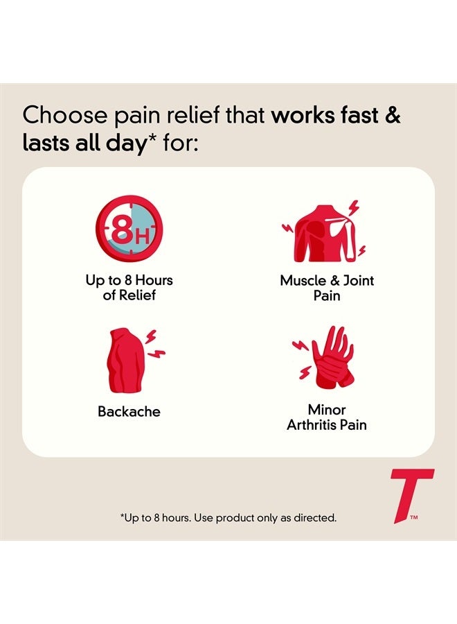 Tylenol 8 Hour Muscle Aches & Pain Acetaminophen Tablets for Muscle & Joint Pain, 100 ct - Image 4
