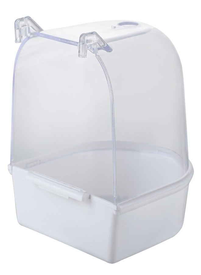 IBWell Clear Bird Bath for Small Birds Parakeet Cage Accessories - Suitable for Cockatiels and Parakeets - Image 1