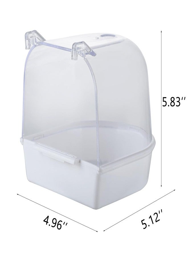 IBWell Clear Bird Bath for Small Birds Parakeet Cage Accessories - Suitable for Cockatiels and Parakeets - Image 5