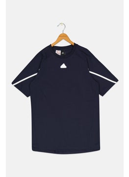Adidas Kids Boy Sportswear Fit Short Sleeves Outdoor T-Shirt, Navy  - Image 1