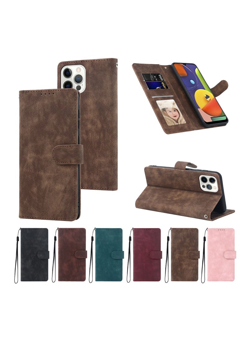 Suteni Flip Cover Leather Protective Hidden Card Slots Phone Case for iPhone  - Image 3