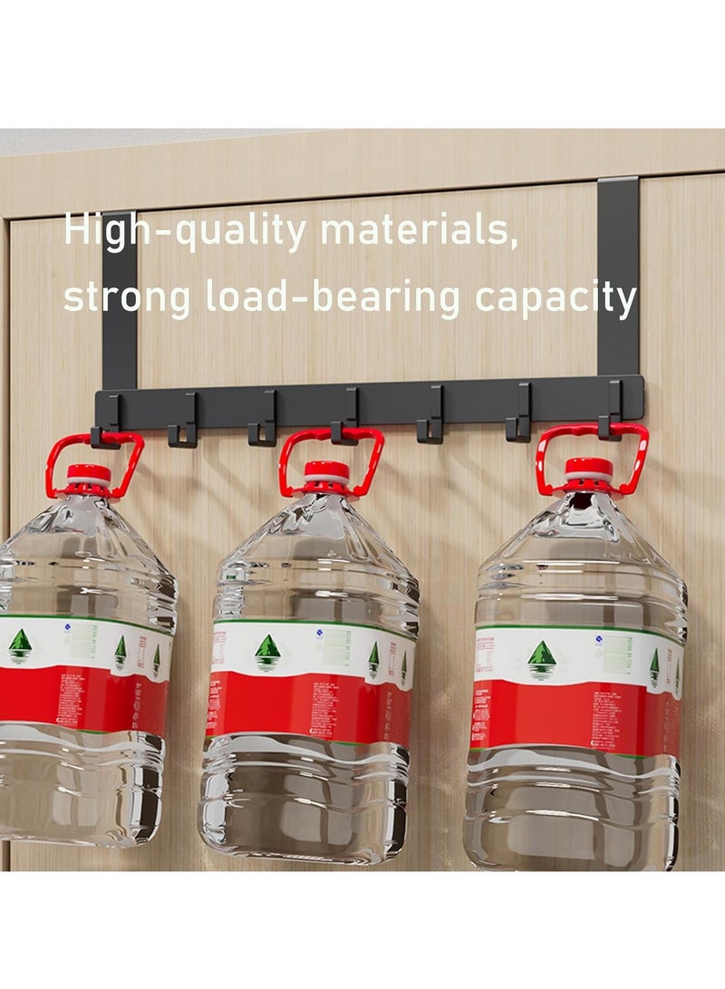 كابتن تيك معلق باب عدد 7 خطافات ل الأغراض خلف باب الحمام أو غرفة النوم باللون الأبيض، مصنوع من الألمنيوم عالي الجودة لتنظيم الملابس، المناشف، القبعات، والحقائب بشكل فعال ومتين - Image 4