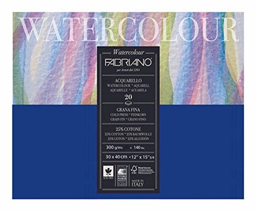 Fabriano Studio Watercolor Blocks CP 300 GSM 30 X 40 cm - Image 1