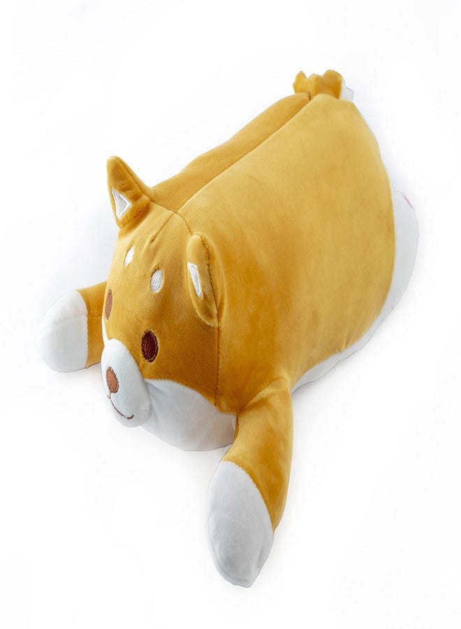 Mango Steam 13.5" Cute Kawaii Soft Plush Dog with Wagging Tail/Pillow/Stuffed Animal (Shiba, Brown) - Image 2