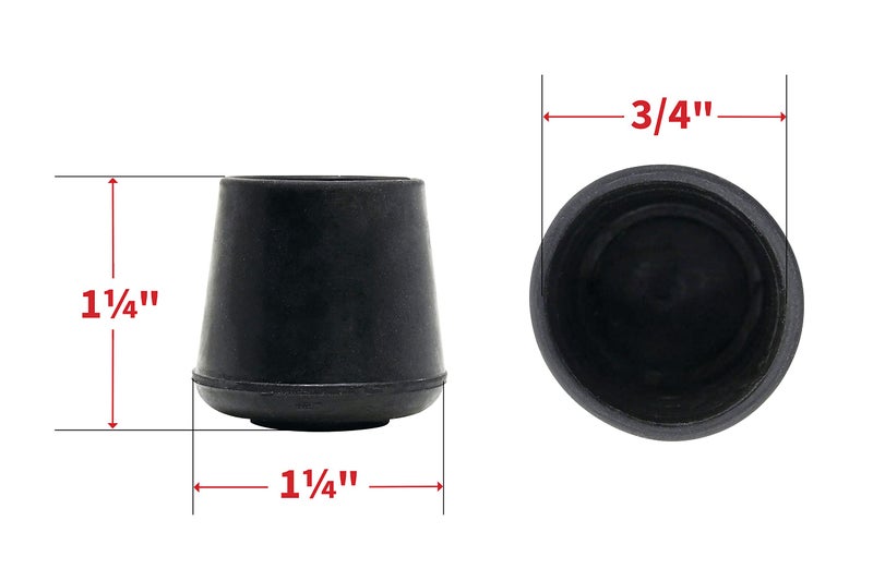 Shepherd Hardware 8620E Leg Tips 3/4-Inch Inside Diameter Rubber Chair Leg Caps 40 Pack Black - Image 5