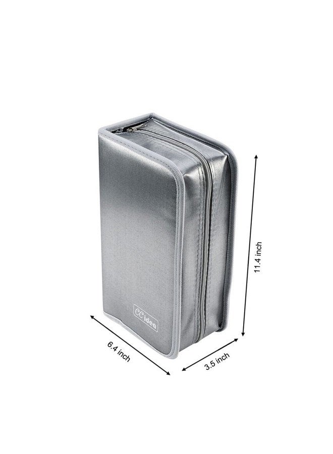 CCidea CD Case DVD Storage Holder, 128 Capacity DVD Cases Organizer CD Plastic Protective Carrying Binder,Portable Cd Wallet for Home Travel (Gray) - Image 3
