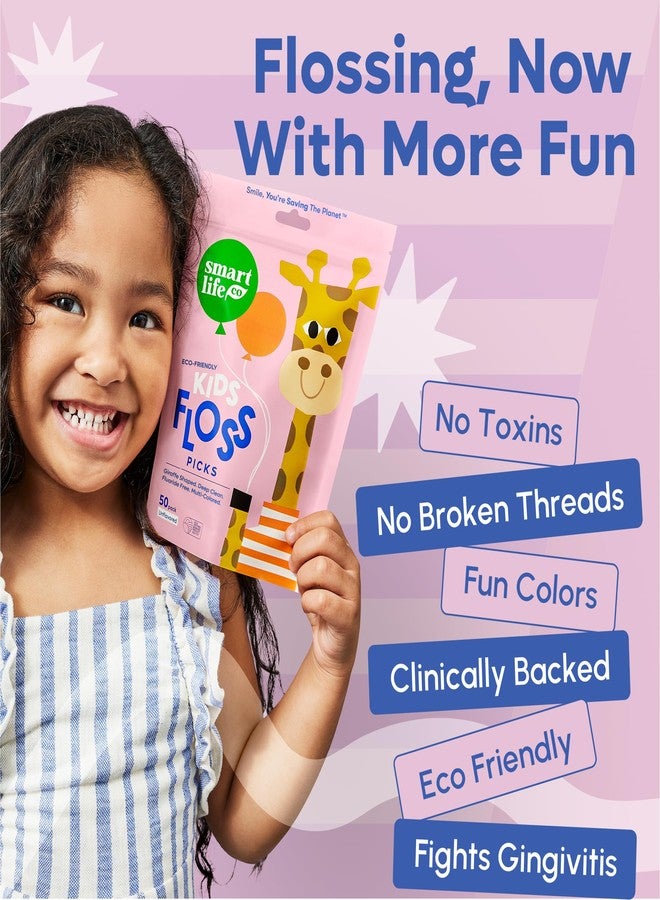 SmartLifeco Eco-Friendly Kids Flossers (100ct) - The Original Straw Wheat Dental Floss Picks For Children, Fluoride & PFA Free, Toothpick Flossing Sticks For Toddler Teeth, No Shred Thread, Unflavored - Image 3