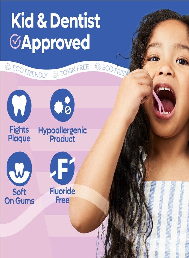 SmartLifeco Eco-Friendly Kids Flossers (100ct) - The Original Straw Wheat Dental Floss Picks For Children, Fluoride & PFA Free, Toothpick Flossing Sticks For Toddler Teeth, No Shred Thread, Unflavored - Image 5