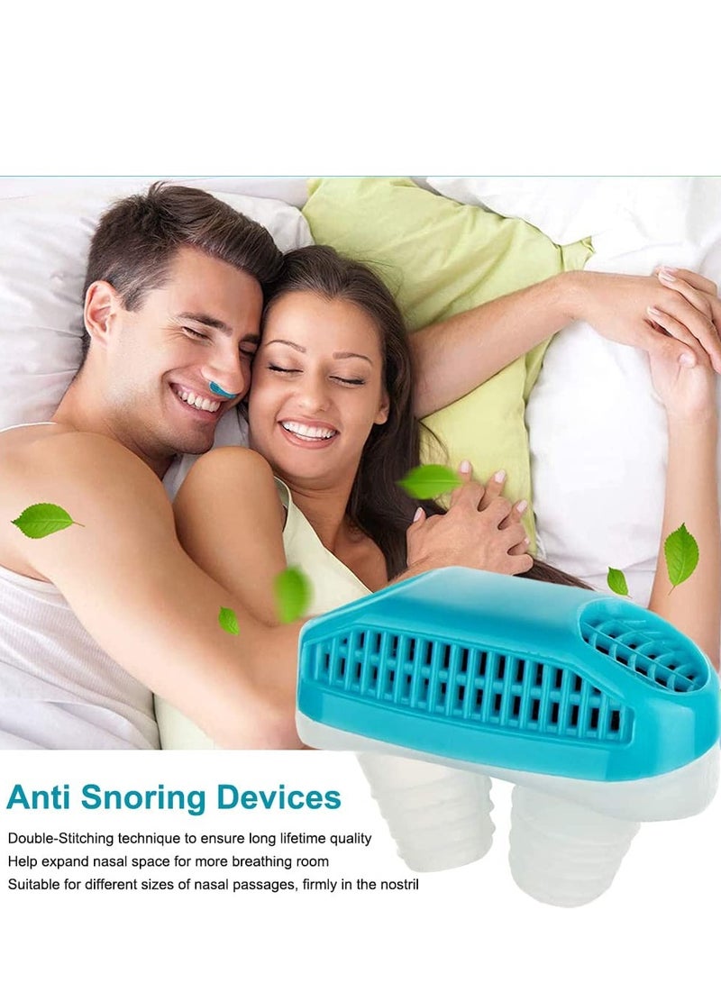 SOLARAE Anti Snoring Devices Solution Stopper Nose Vent Clip Air Purifier- Blue - Image 2