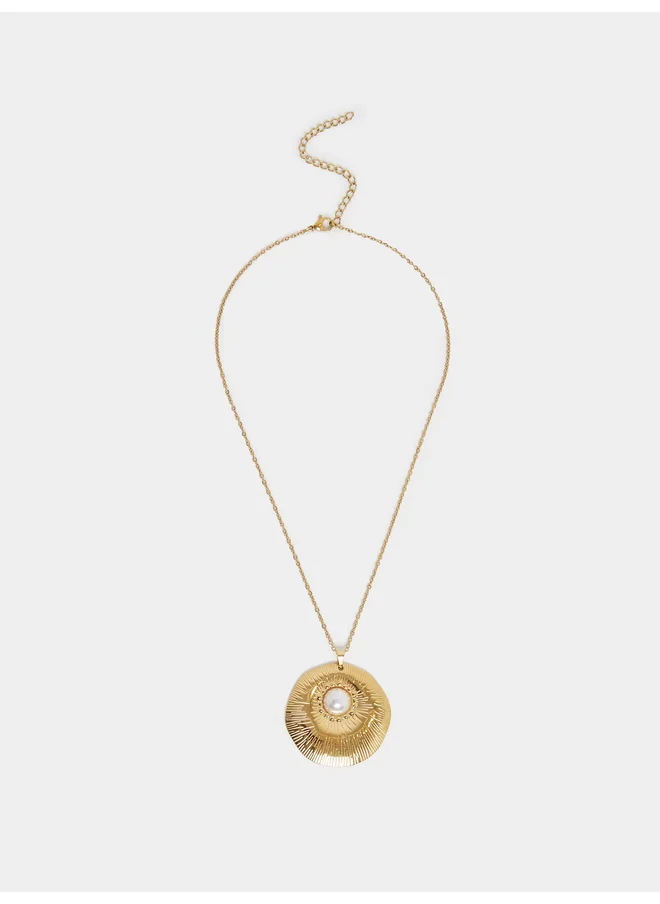Styli Styli Faux Pearl Embellished Pendant Necklace