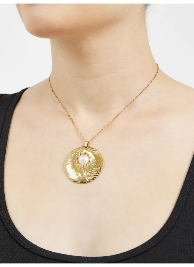 Styli Styli Faux Pearl Embellished Pendant Necklace