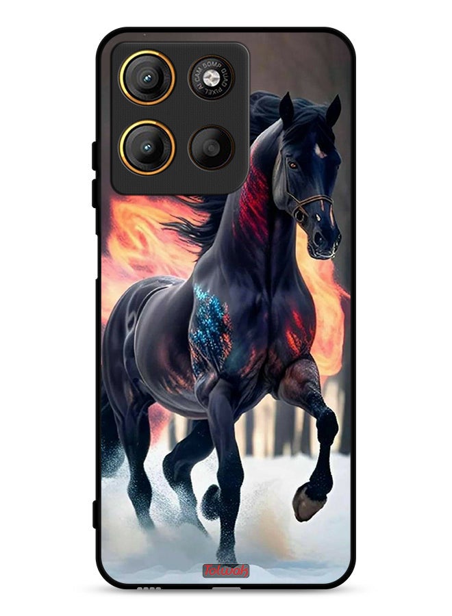 Tolwak Motorola Moto G15 Protective Case Cover Horse Hd